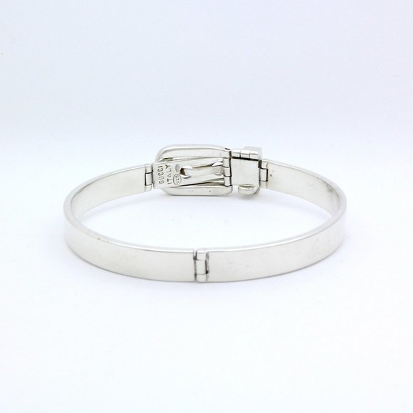 Gucci Silver Belt Buckle Bracelet - Picture 3 of 12